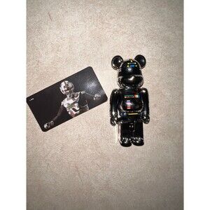 Bearbrick 100% cyborg silver open with card